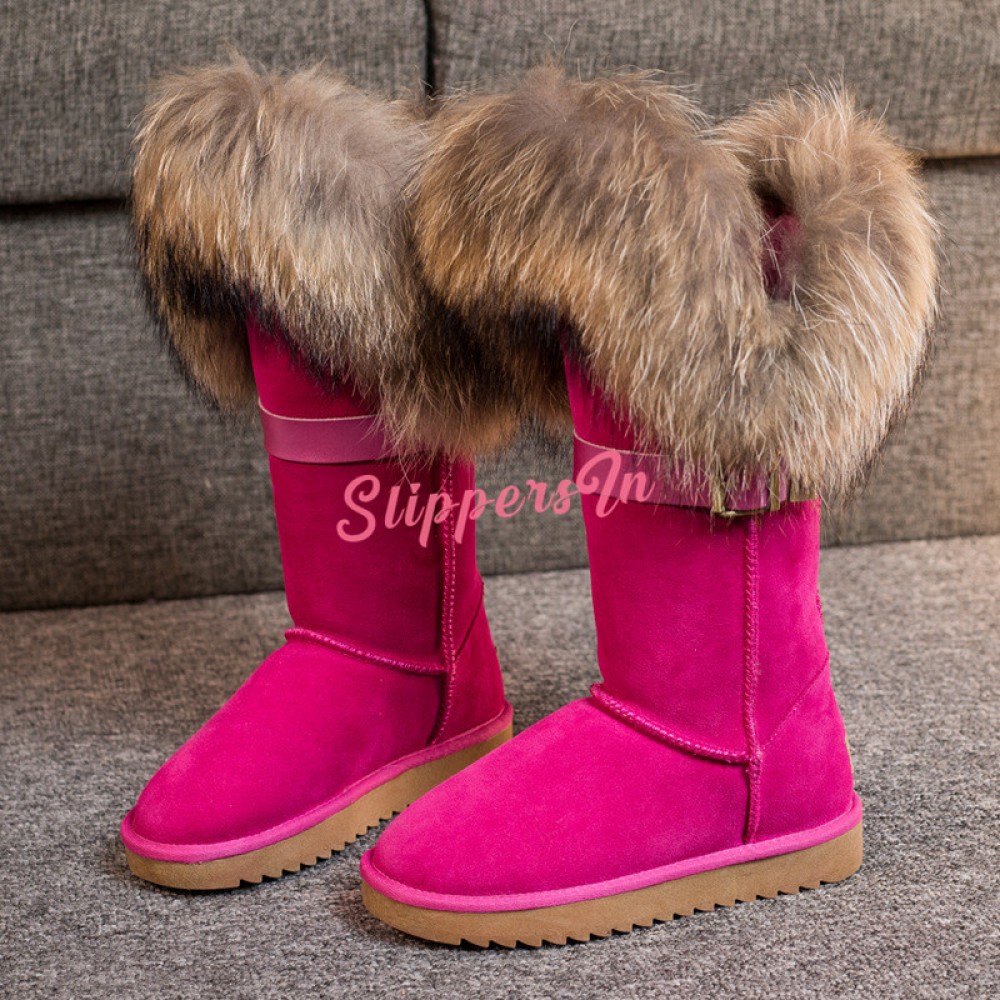 fluffy snow boots