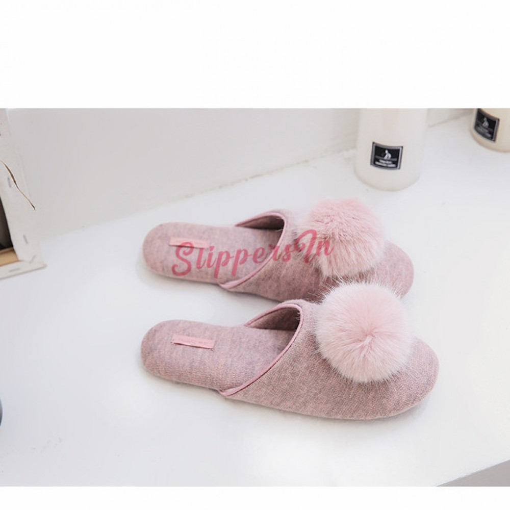 ladies pom pom slippers
