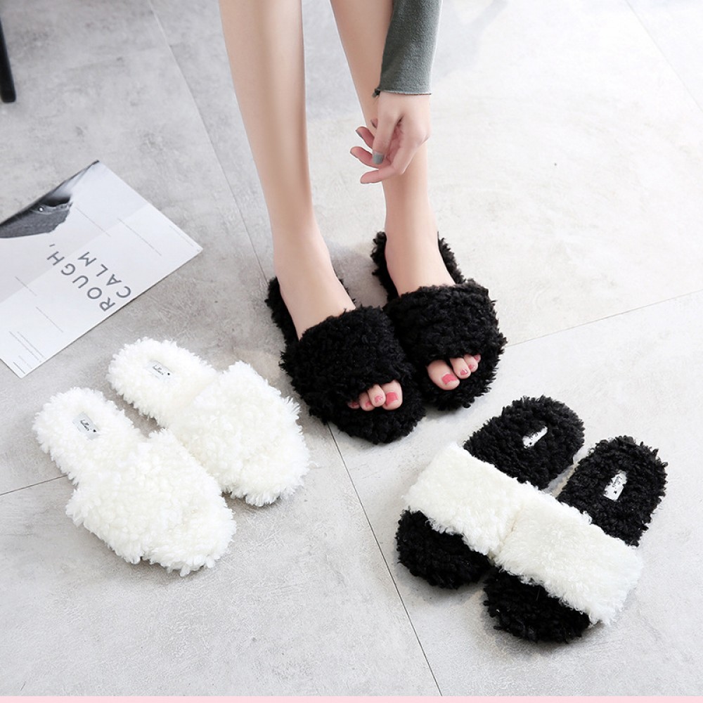 outdoor fuzzy slippers