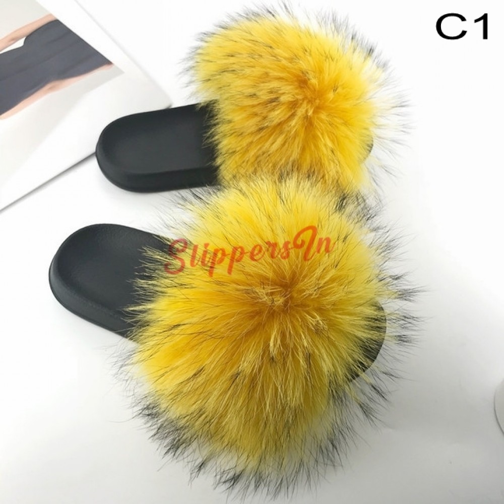 fuzzy yellow slippers