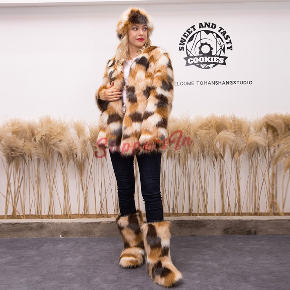 Fur Boots and fur vest