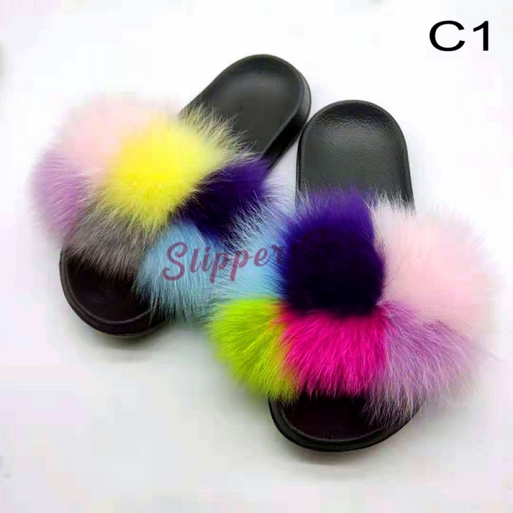 furry sandals
