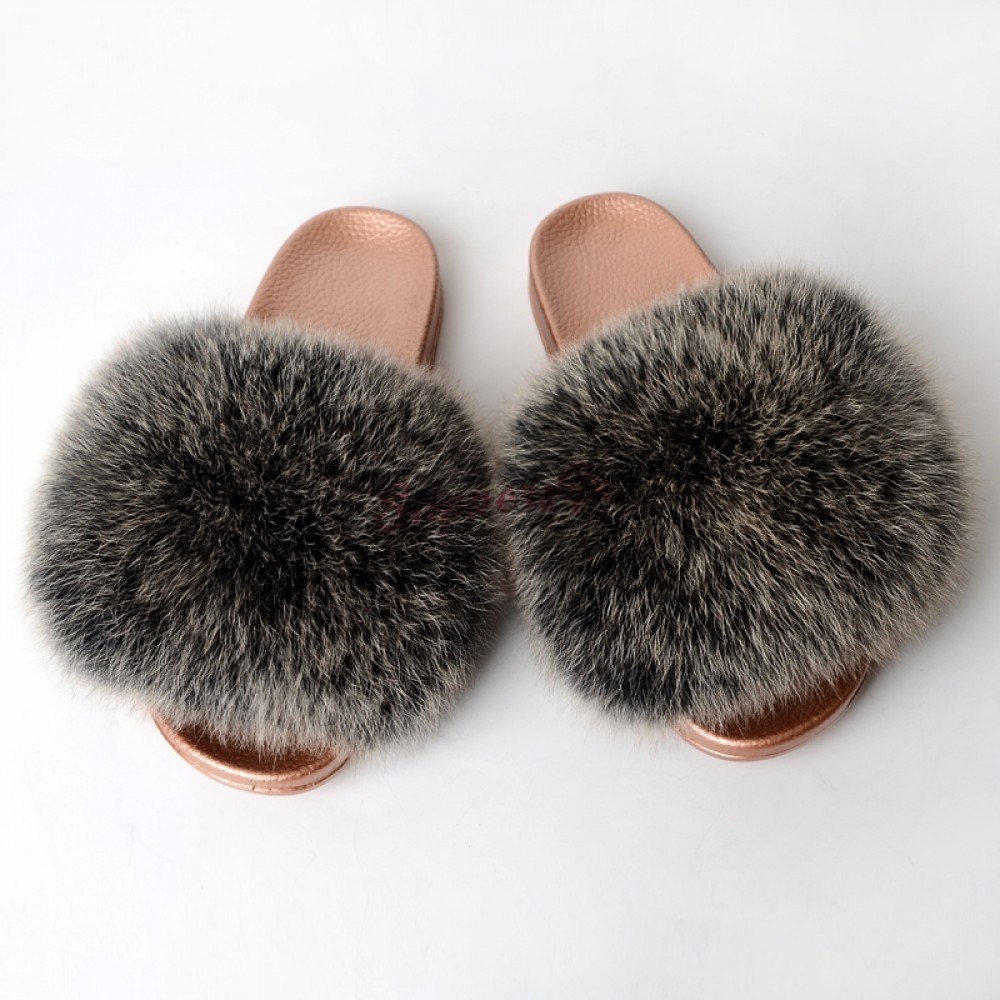 fluffy fur slippers