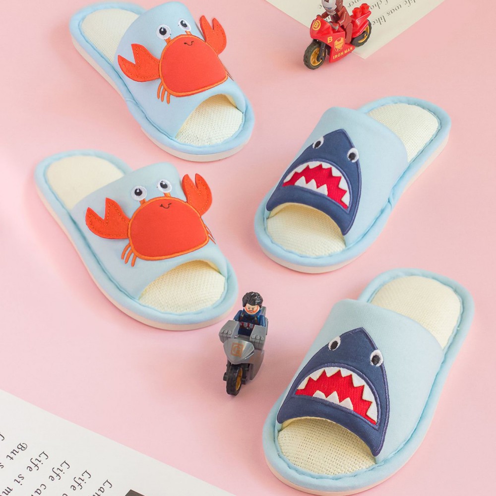 Kids Animal Slippers Open Toe Shark 