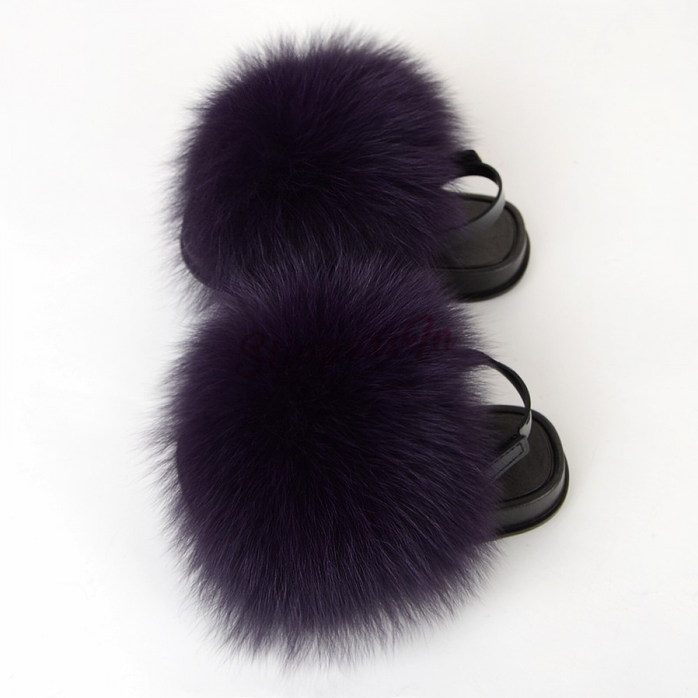 furry slides with straps